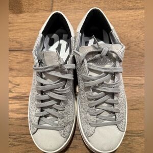 P448 John Silver Leopard Print Low Top Sneakers